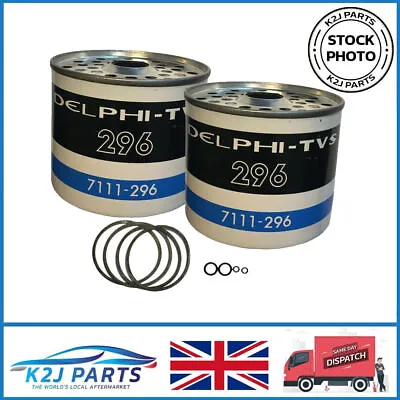 Delphi CAV Fuel Filters 2pc For Massey JCB Kubota Case IHDavid Brown Landini • £11.05