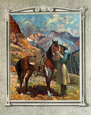 The Golden West Vintage Robert Wesley Amick Western Calendar Art Print • $34.99