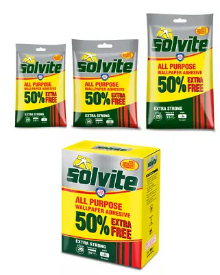 Solvite All Purpose Wallpaper Paste Extra Strong Adhesive Easy Mix Wallpaper Glu • £4.99