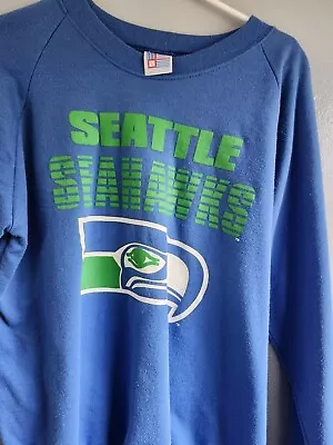 Vintage Seattle Seahawks Sweatshirt Size L. Officially Licensed Product • $27.88