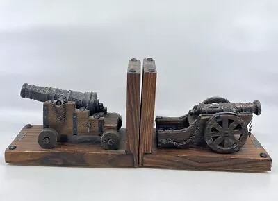 Vtg Cannon Bookends Espanola Marina Siglo XVII & Artilleria Imperial Carlos I • $69.95