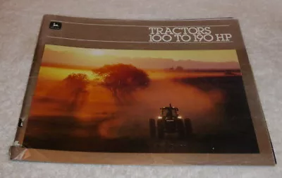 Classic Original John Deere Full Line Brochure Tractors 100 To 190HP Dated 1982 • £18