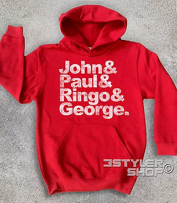 Sweatshirt Child John & Paul & Ringo & George Names Antiques Liverpool • $43.05