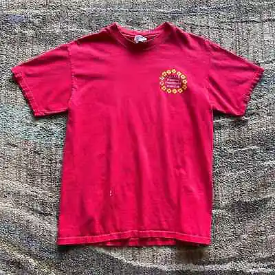 Vintage 1999 Chi Omega Alpha Delta Pi Flowering Philanthropies Red Shirt Sz M • $28