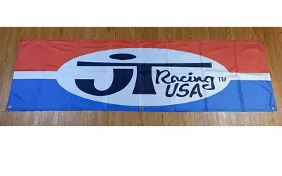 JT Racing USA Banner 1.5ft*5ft (45*150cm) Flag Shop Motocross Sign Logo Racing • $14.98