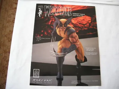  Horizon Wolverine X-men Vinyl Model Kit Dealer Advertising Sheet Only No Kit • $21.99