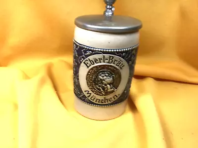 German Eberl-Brau Munchen 1/4  Pewter Lidded  Brewerh Beer Stein • $65