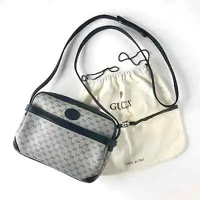 Vintage Gucci GG Monogram Leather PVC Mini Crossbody Bag • $328