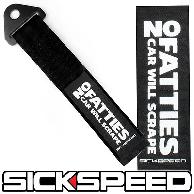 $32.60 • Buy Black High Strength Racing Tow Strap No Fatties Car Will Scrape Badge P10