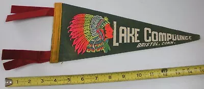 Lake Compounce Amusement Park Souvenir Pennant. Bristol Connecticut. Vintage Old • $20