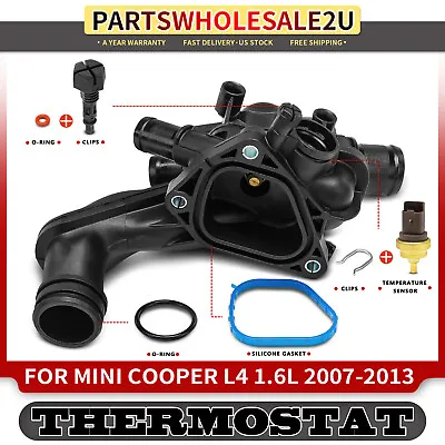 For Mini Cooper 2007-2013 Thermostat Assembly W/ Housing & Sensor 11537534521 • $43.89
