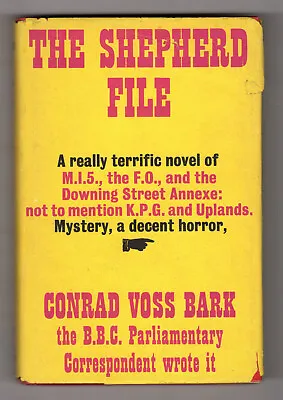 Conrad Voss Bark THE SHEPHERD FILE First Edition Hardcover DJ Mystery Holmes KGB • $19.99