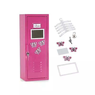 Emily Rose 18 Inch Doll Clothes Storage Option - Bright Pink School Locker Wi... • $64.56