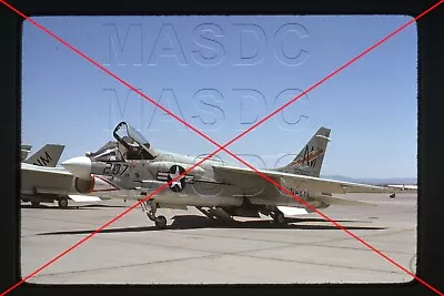 U26 - 35mm Kodachrome Aircraft Slide - F-8J Crusader 150660 NM207 VF-194 In 1975 • $8.99