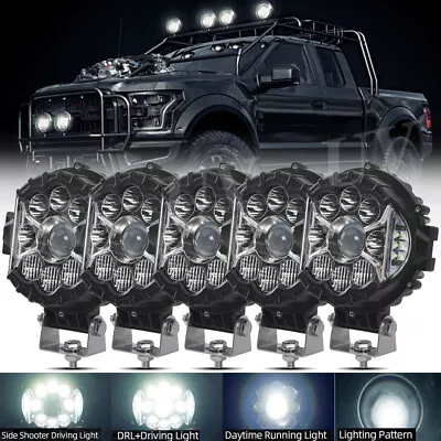 5'' Round LED Spot Light Pods Work Flood Driving Fog Lamp Offroad 4WD ATV SUV • $123.49