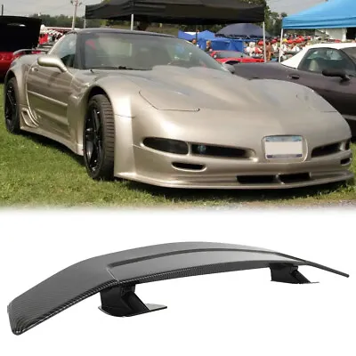 47  For Chevy Corvette C5 C6 C7 Carbon Fiber Car Rear Boot Trunk GT Spoiler Wing • $99.37
