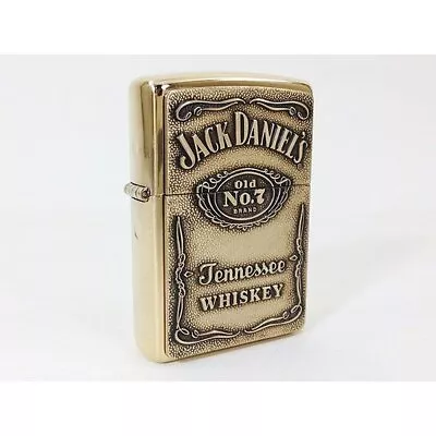 Zippo Oil Lighter Jack Daniel'S Brass Emblem 254Bjd428 Tennessee Whiskey • $269.27