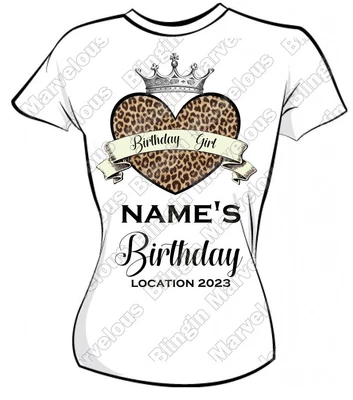 £3.75 • Buy Birthday Girl Leopard Print  Iron On T-shirt Transfer