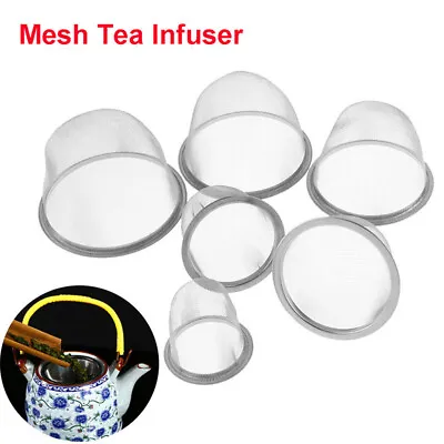 Reusable Stainless Steel Mesh Tea Infuser Strainer Teapot Tea Leaf Filter Hf • $1.18