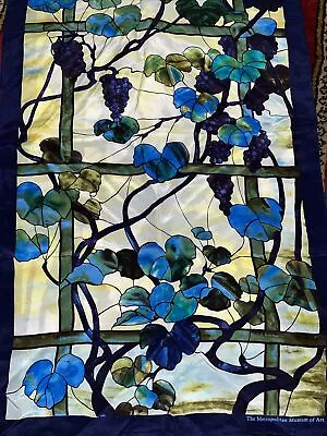 Metropolitan Museum Of Art Tiffany Grapevine Window Oblong Silk Scarf • $20