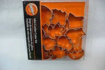 WILTONS Halloween Fall 12 Mini Cookie Cutter Set Metal Cheese Crafts Food • $3.99