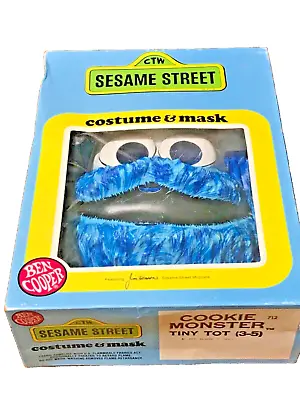 Sesame Street Cookie Monster Costume & Mask Vintage Sizes (3-5) 1979 BEN COOPER • $24.99