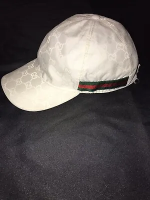 Rare Gucci Riva White Sail Yacht Boating Baseball Cap L Hat Gg Stripes Authentic • $895