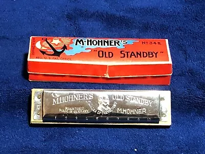 M. HOHNER'S Harmonica OLD STAND BY #34b Key C Original Box MADE IN GERMANY • $9.99