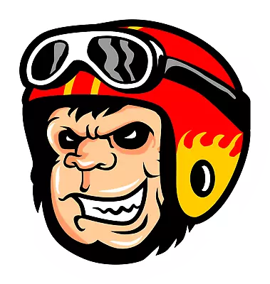 Monkey Head Waterproof Sticker - Car Window Vinyl Decal Bumper Laptop Locker 02 • £3.91