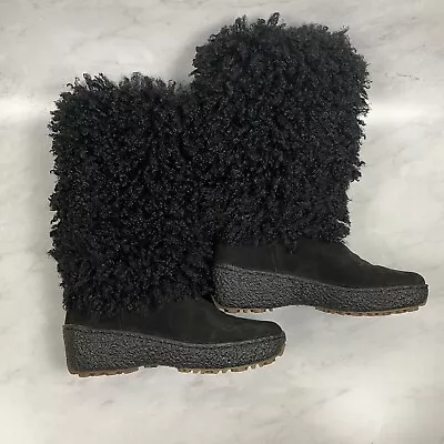 OSCAR Sport Vera Gomma Made In Italy Curly Hair Fuzzy Snow Winter Boots 36 NWOT • $375