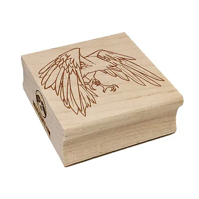 Bird Crow Raven Flying Landing Square Rubber Stamp For Stamping Crafting • $7.99