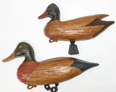 Vintage Syroco Duck Decoy 2 Wall Hanging Plaque 1966 Hunting Cabin Decor 14x9 • $24.99