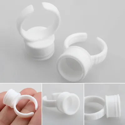 $4.68 • Buy 50Pcs Disposable 1.1cm Tattoo Ink Holder Pigment Cups Ring Permanent Makeup Tool