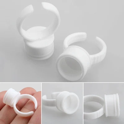 $4.21 • Buy 50Pcs Disposable 1.1cm Tattoo Ink Holder Pigment Cups Ring Permanent Makeup Tool