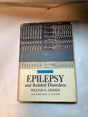 Epilepsy And Related Disorders William G. Lennox 1ST EDITION 1960 HCDJ VOL II • $45