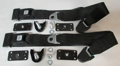 RV Motorhome Seatbelt 90  Sofa Dinette Black Seat Belts Plus Deluxe Retrofit Kit • $125