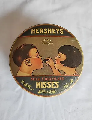 1982 Vintage Hershey's Tin BOX A Kiss For You Cute Classic Made In England • $8.99