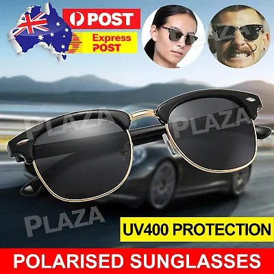 $6.25 • Buy AU Polarised Sunglasses - Vintage / Retro Round Frame - Polarized Lens