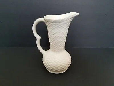 TG Green Church Gresley Belleek Style 6-1/2  Dimpled White Pitcher Vase Rare • $15