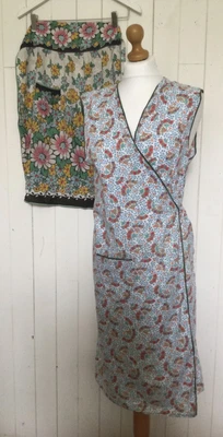 £50 • Buy Genuine Vintage 40s 50s 60s 70s FULL & HALF Apron PINNY JOB LOT BUNDLE X 16
