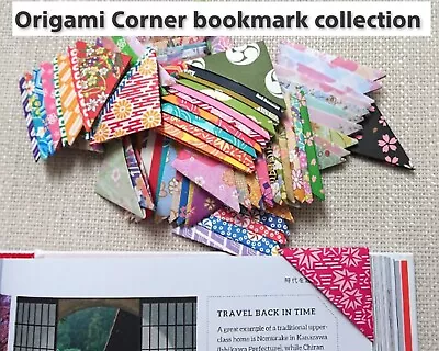 Japanese Origami/Washi Paper  Corner Bookmarks Collection Page Marks Handmade • £5