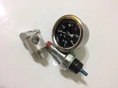 100 Psi Oil Pressure Switch Gauge Dual Use Fitting 1984/later Evo Harley • $75