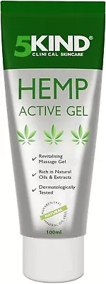 5Kind Hemp Active Gel - Hemp Oil Pain Relief Gel For Joint & Muscle Back 100ml • £9.97