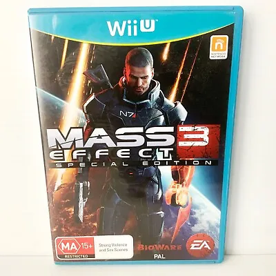 Mass Effect 3 + Manual - Nintendo Wii U - Tested & Working - Free Postage • $16.88