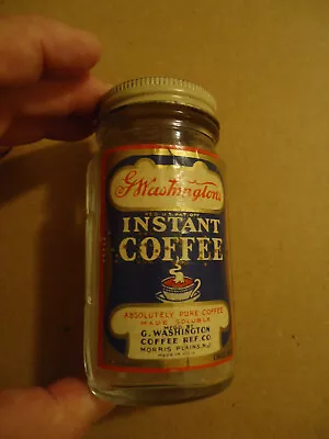 G Washington Instant Coffee Jar 1 1/4oz MORRIS PLAINS NJ • $24.99