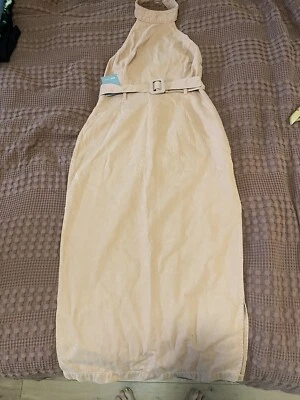 $15 • Buy ASOS Denim - Size 12 Belted Halter Neck Dress
