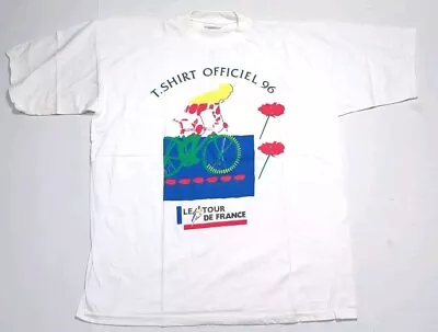 Official Le Tour De France T-Shirt Vintage 1996 Men's XL Flowers Bicycle • $42.46