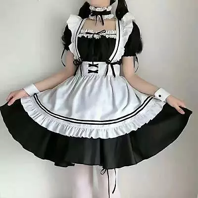 Maid Costume Japanese Anime Maid Dresses With Apron Classic Lolita Womens Sweet • £18.12