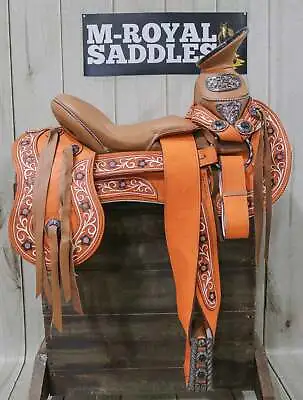 15.5  Miel Montura Pintada Fina Acero Horse Mexican Saddle • $1572