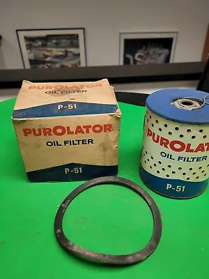 NOS-Vintage Canister Oil Filter SMALL STYLE P-51 Purolator  • $14.99